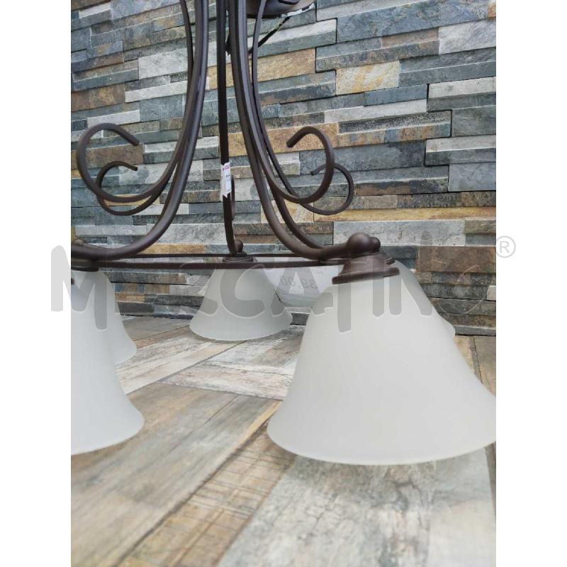 LAMPADARIO FERRO BATTUTO 5 LUCI  | Mercatino dell'Usato Settimo torinese 2