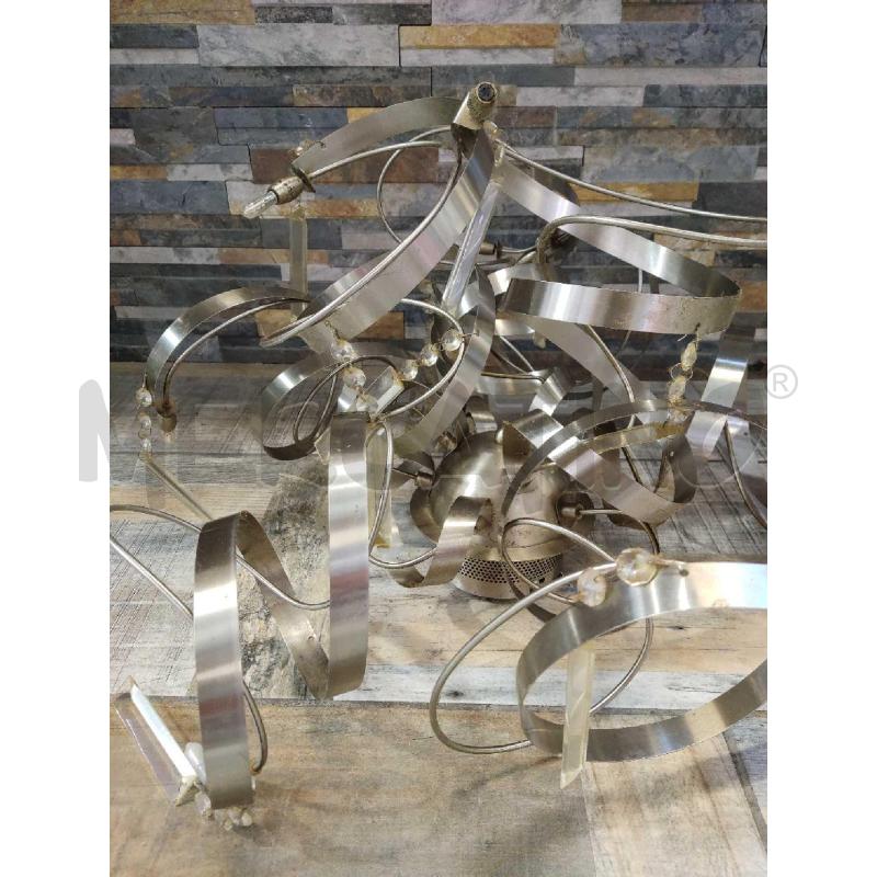 LAMPADARIO METALLO CON CIONDOLI | Mercatino dell'Usato Settimo torinese 2
