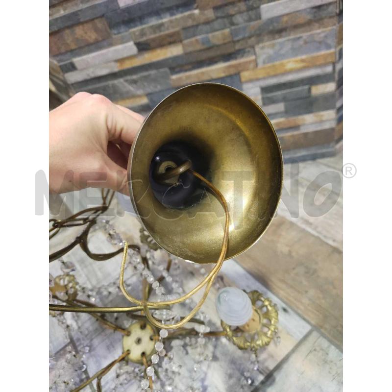 LAMPADARIO METALLO CON STRASS 5 LUCI | Mercatino dell'Usato Settimo torinese 5
