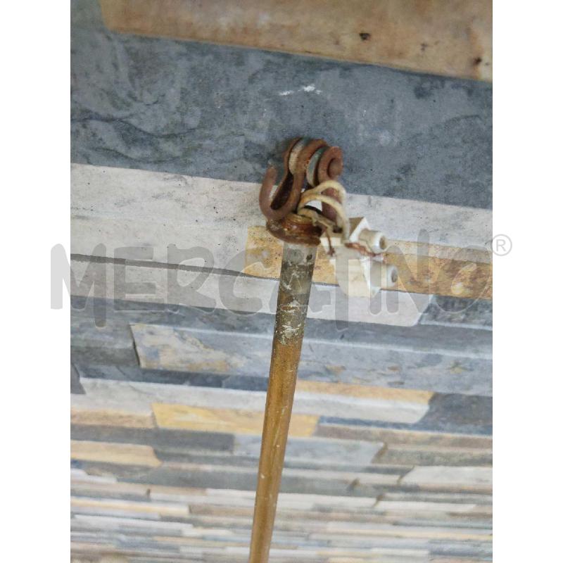 LAMPADARIO METALLO ROSSO FIORI 1 | Mercatino dell'Usato Settimo torinese 4