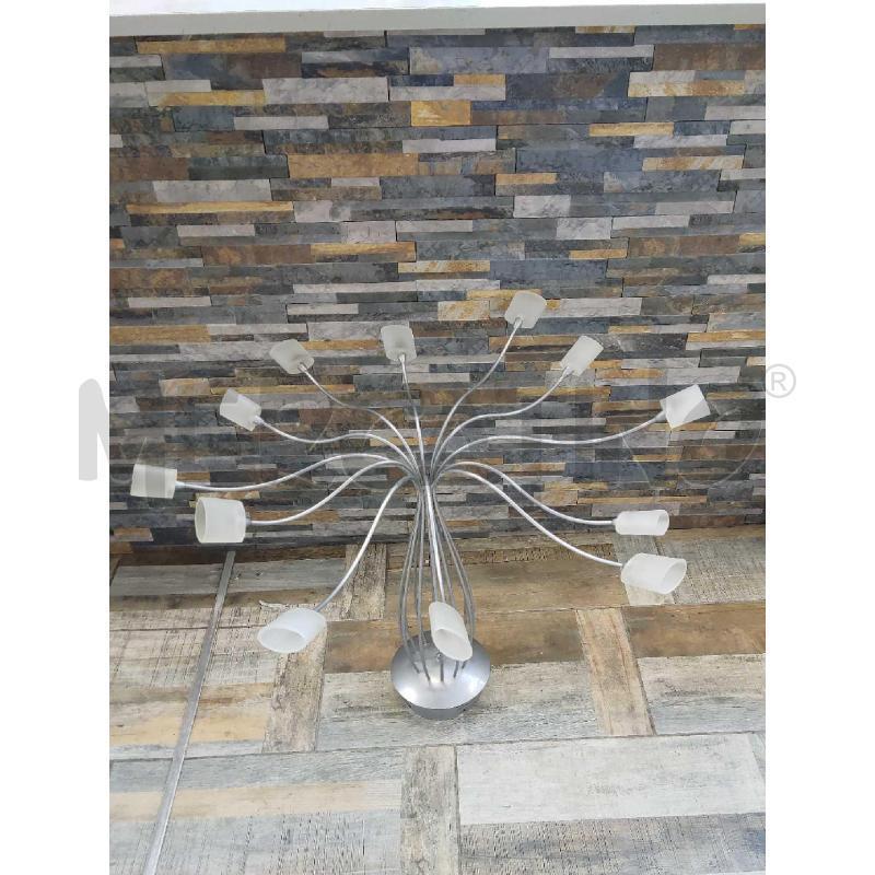 LAMPADARIO STILE MEDUSA METALLO CON VETRO | Mercatino dell'Usato Settimo torinese 1
