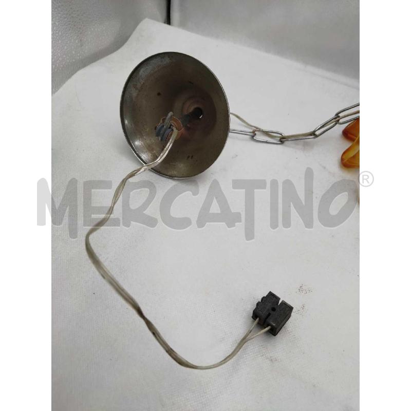 LAMPADARIO VETRO E FUME CON BASE LEGNO | Mercatino dell'Usato Settimo torinese 4