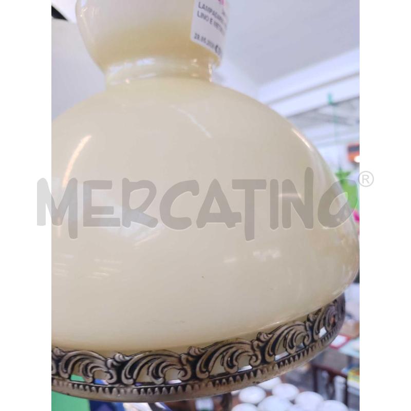 LAMPADARIO VETRO GIALLINO E METALLO | Mercatino dell'Usato Settimo torinese 2
