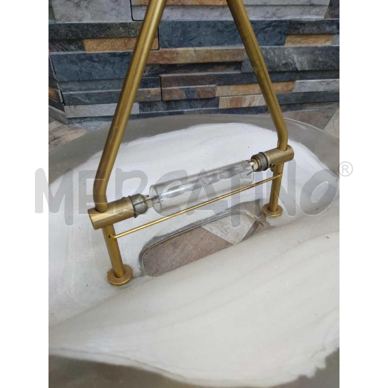 LAMPADARIO VETRO MURRINA FORMA ROMBO ASTA DORATA | Mercatino dell'Usato Settimo torinese 2