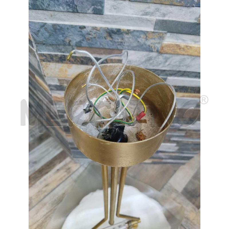 LAMPADARIO VETRO MURRINA FORMA ROMBO ASTA DORATA | Mercatino dell'Usato Settimo torinese 3