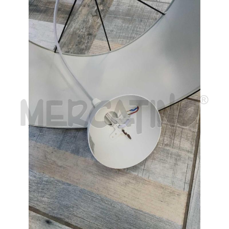 LAMPADARIO  BIANCO METTALO NERO  | Mercatino dell'Usato Settimo torinese 2
