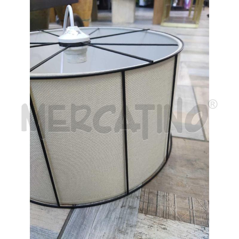 LAMPADARIO  BIANCO METTALO NERO  | Mercatino dell'Usato Settimo torinese 3