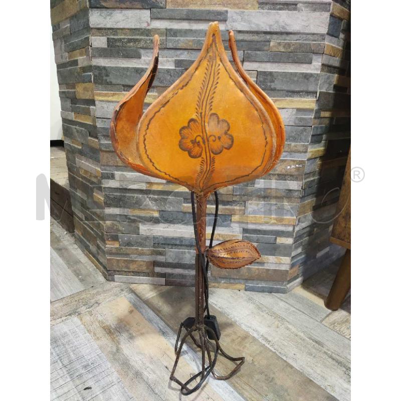 LAMPADA ETNICA METALLO FIORE ARANCIO BUDELLO | Mercatino dell'Usato Settimo torinese 1
