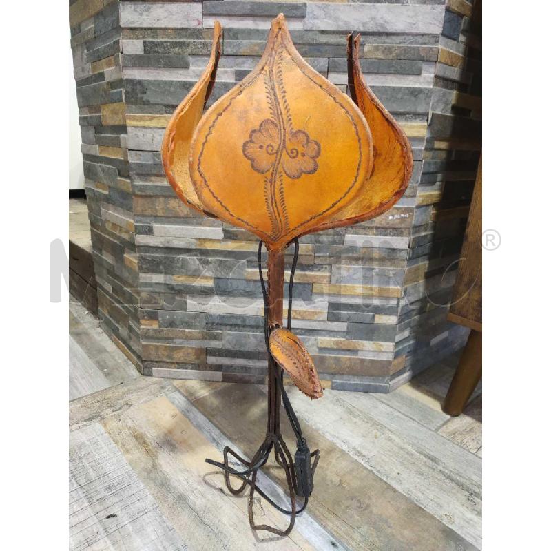 LAMPADA ETNICA METALLO FIORE ARANCIO BUDELLO | Mercatino dell'Usato Settimo torinese 2