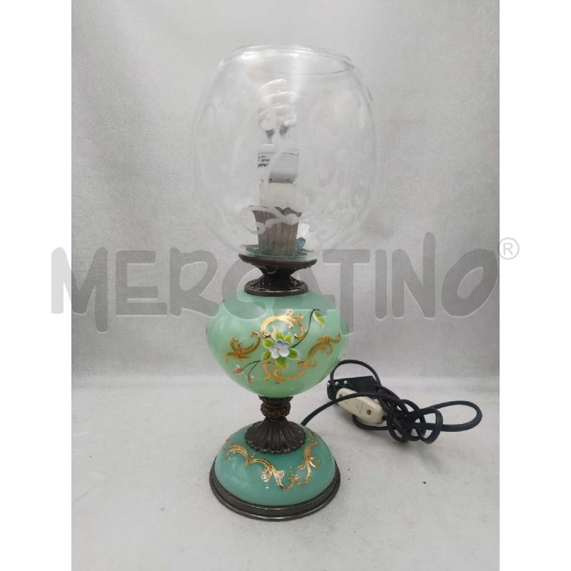 LAMPADA STILE AT DECO' VETR OPALE AZZURRO | Mercatino dell'Usato Settimo torinese 1