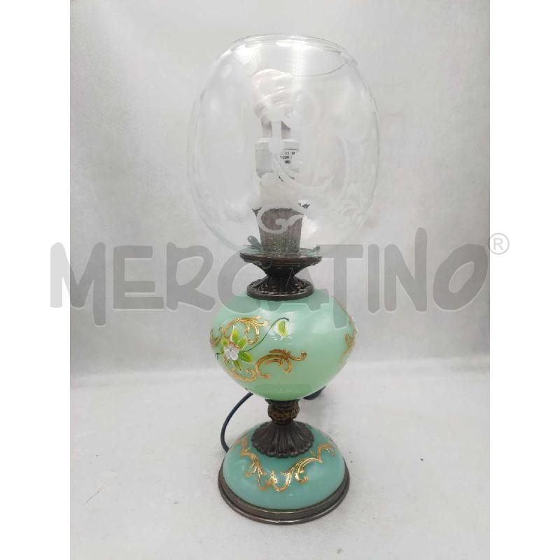 LAMPADA STILE AT DECO' VETR OPALE AZZURRO | Mercatino dell'Usato Settimo torinese 2