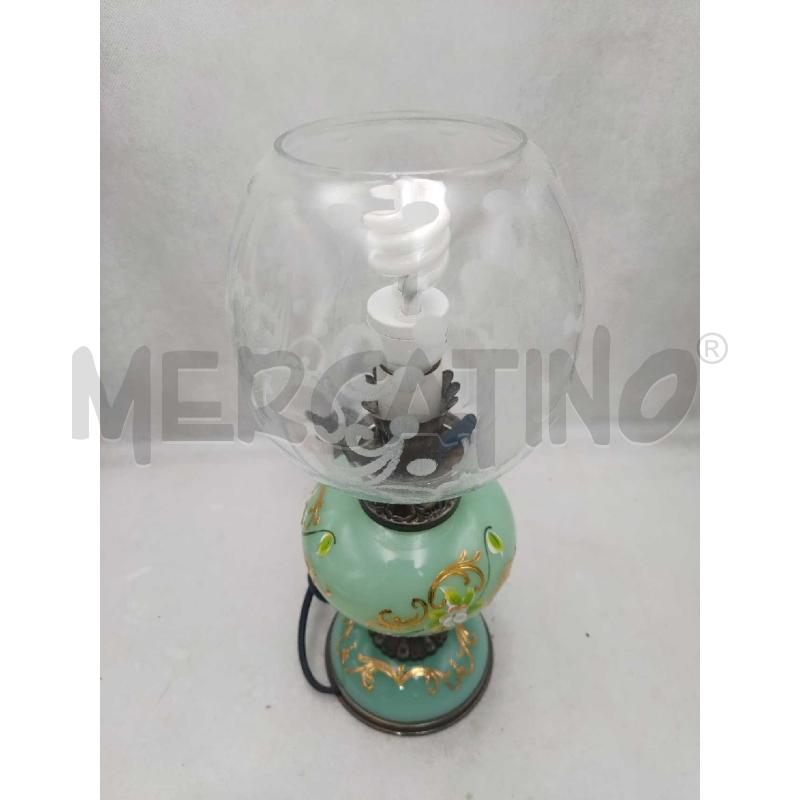 LAMPADA STILE AT DECO' VETR OPALE AZZURRO | Mercatino dell'Usato Settimo torinese 3