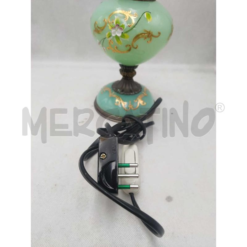 LAMPADA STILE AT DECO' VETR OPALE AZZURRO | Mercatino dell'Usato Settimo torinese 4