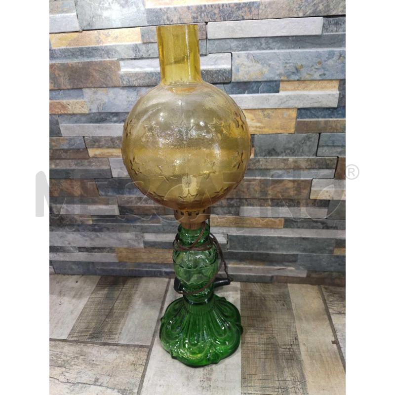 LAMPADA VETRO VERDE CON CAPPELLO GIALLO | Mercatino dell'Usato Settimo torinese 3