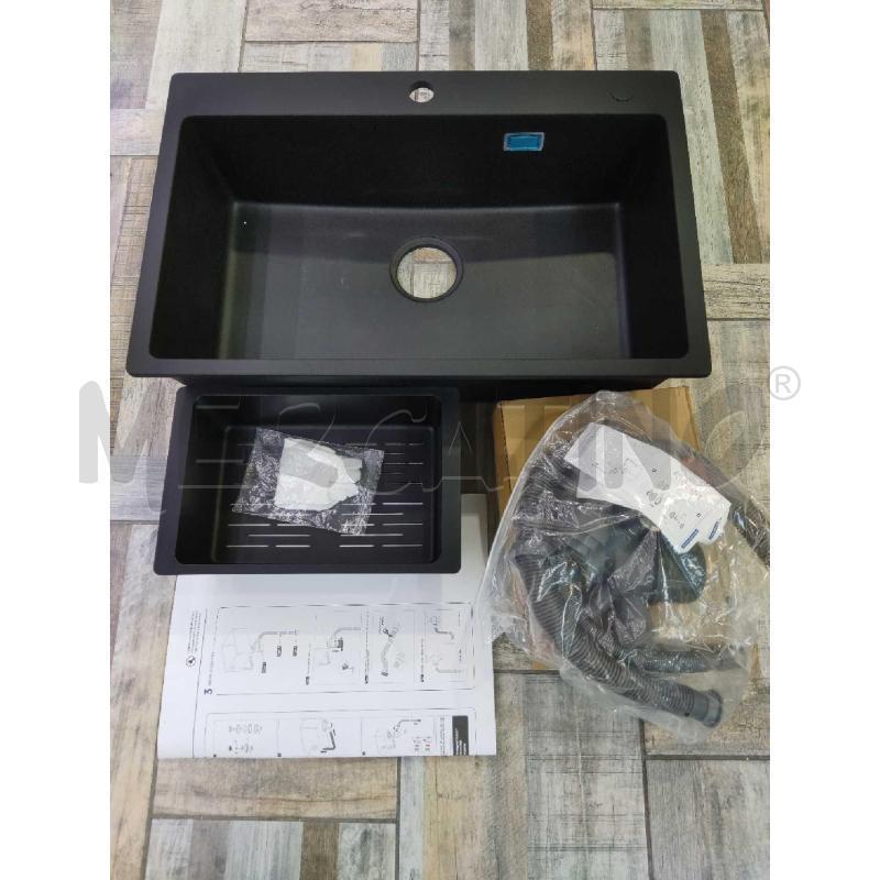 LAVELLO NERO GRANITO CERAMICA NUOVO CON ACCESSORI | Mercatino dell'Usato Settimo torinese 1