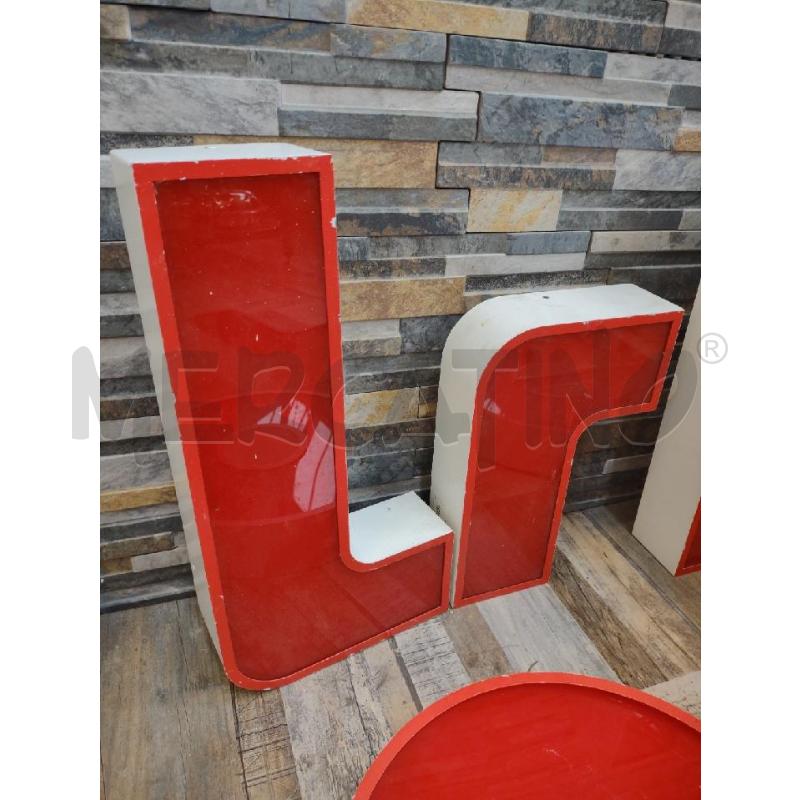 LETTERA LED COLORATA ROSSA | Mercatino dell'Usato Settimo torinese 2
