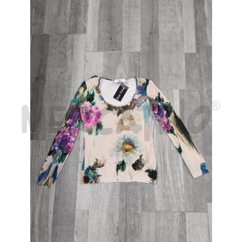 MAGLIA DONNA BLUGIRL BLUMARINE FANTASIA FIORI  | Mercatino dell'Usato Settimo torinese 1