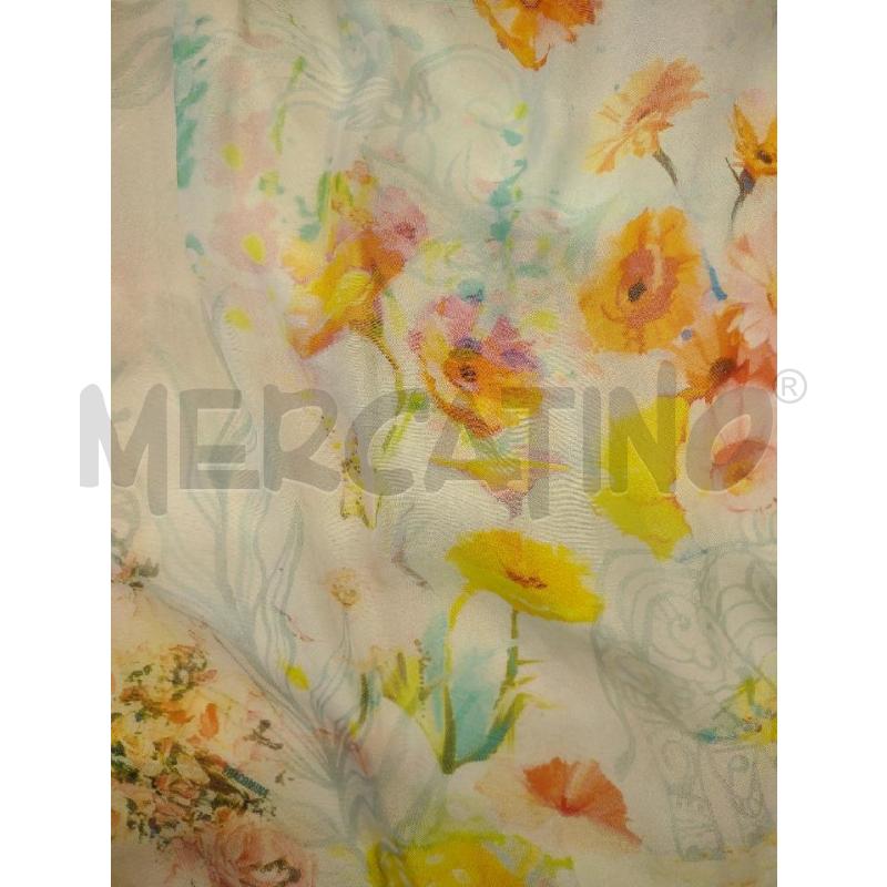 MAGLIA DONNA FRACOMINA JEANS MISTO SETA BIANCA FIORI COLORATI | Mercatino dell'Usato Settimo torinese 4