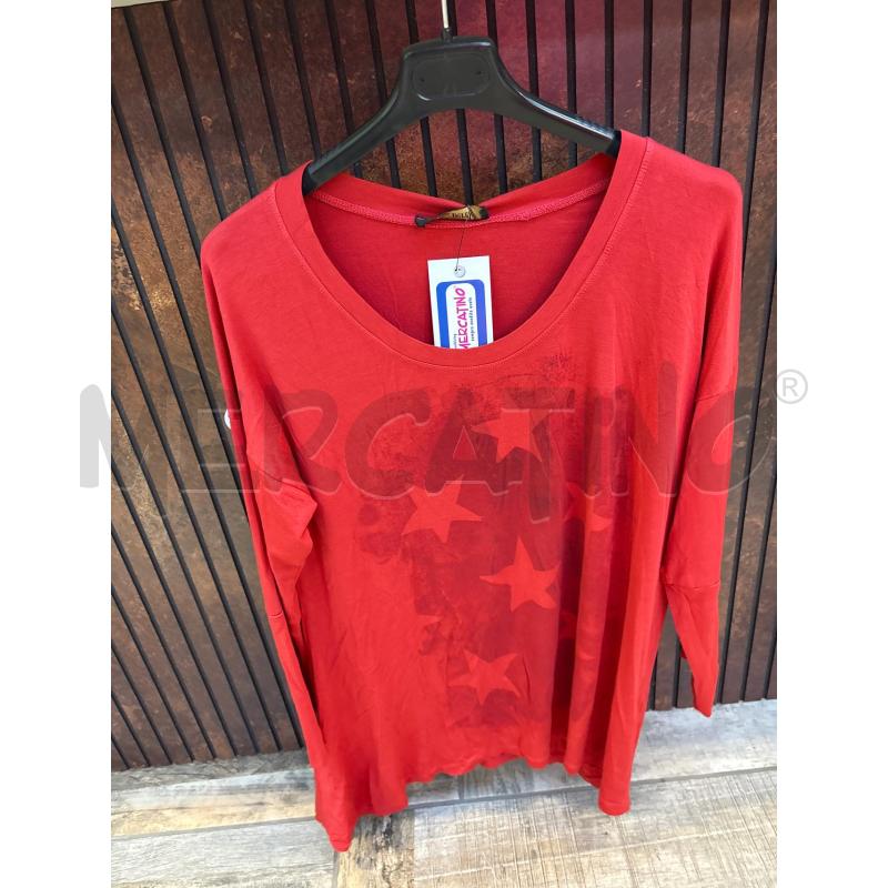 MAGLIA DONNA KAREN DEREK NUOVA ROSSA STELLE  | Mercatino dell'Usato Settimo torinese 1
