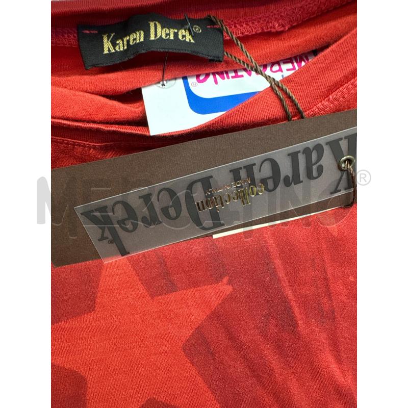 MAGLIA DONNA KAREN DEREK NUOVA ROSSA STELLE  | Mercatino dell'Usato Settimo torinese 3