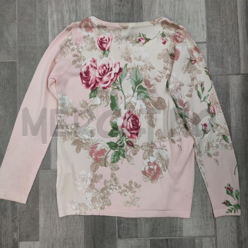 MAGLIA DONNA LUISA SPAGNOLI ROSA FIORI STRASS | Mercatino dell'Usato Settimo torinese 2