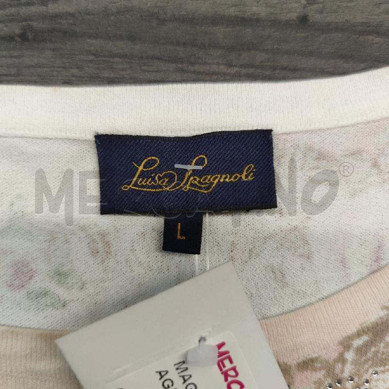 MAGLIA DONNA LUISA SPAGNOLI ROSA FIORI STRASS | Mercatino dell'Usato Settimo torinese 3