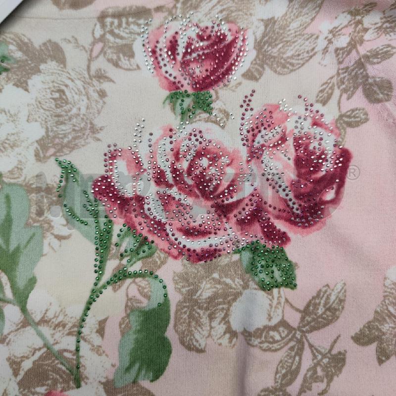 MAGLIA DONNA LUISA SPAGNOLI ROSA FIORI STRASS | Mercatino dell'Usato Settimo torinese 4