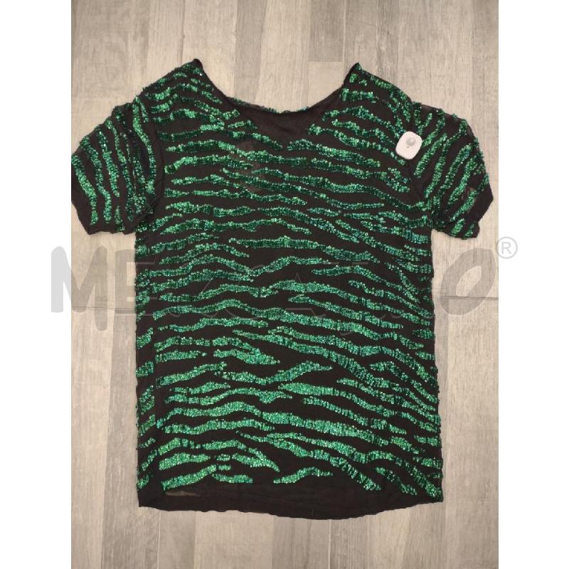 MAGLIA DONNA NERA PAILLETTES VERDI PAROSH | Mercatino dell'Usato Settimo torinese 2