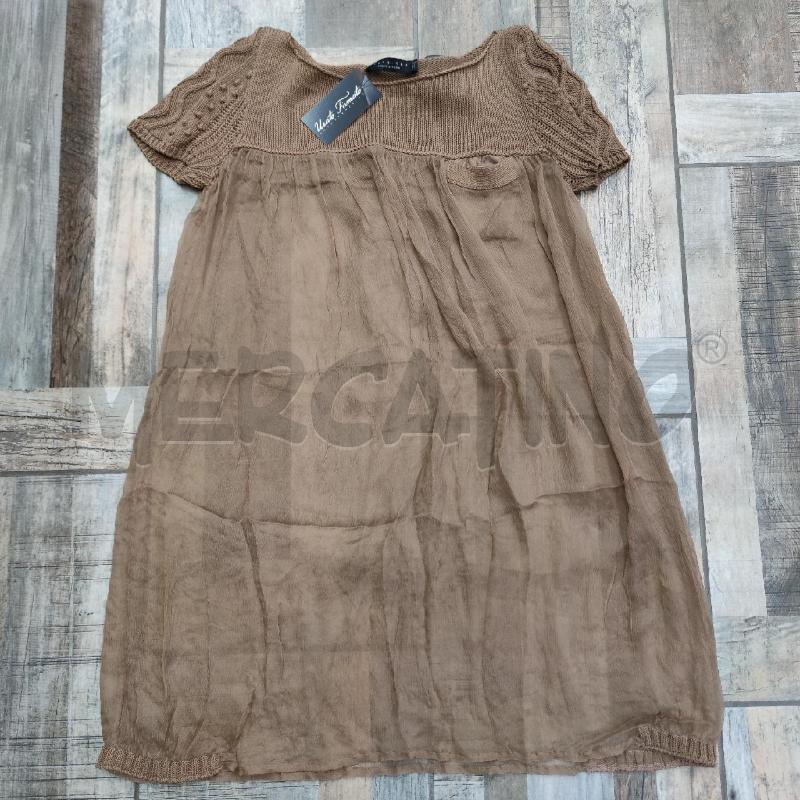 MAGLIA LUNGA/VESTITO TWIN SET CAMMELLO SETA | Mercatino dell'Usato Settimo torinese 1