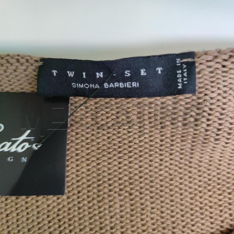 MAGLIA LUNGA/VESTITO TWIN SET CAMMELLO SETA | Mercatino dell'Usato Settimo torinese 4