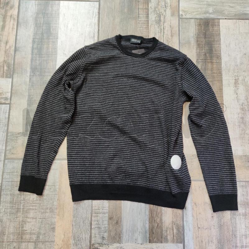 MAGLIA UOMO OSCAR JACOBSON LANA RIGHE GRIGIE NERE | Mercatino dell'Usato Settimo torinese 1
