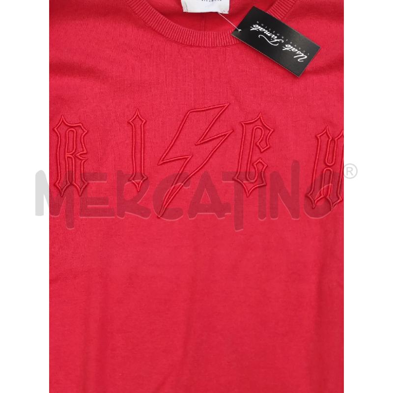 MAGLIA UOMO RICHMOND ROSSA CORALLO SCRITTA RICAMO | Mercatino dell'Usato Settimo torinese 2