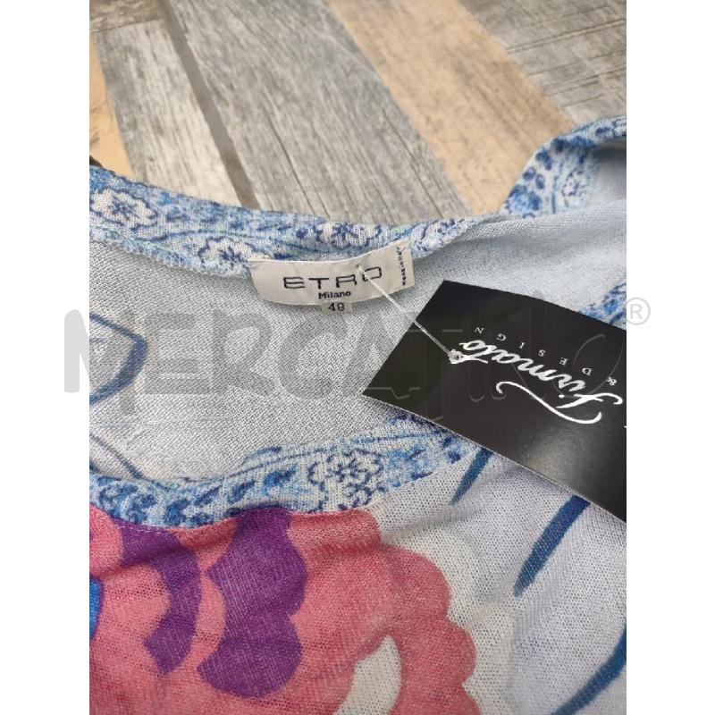 MAGLIETTA DONNA ETRO AZZURRA ROSA | Mercatino dell'Usato Settimo torinese 3