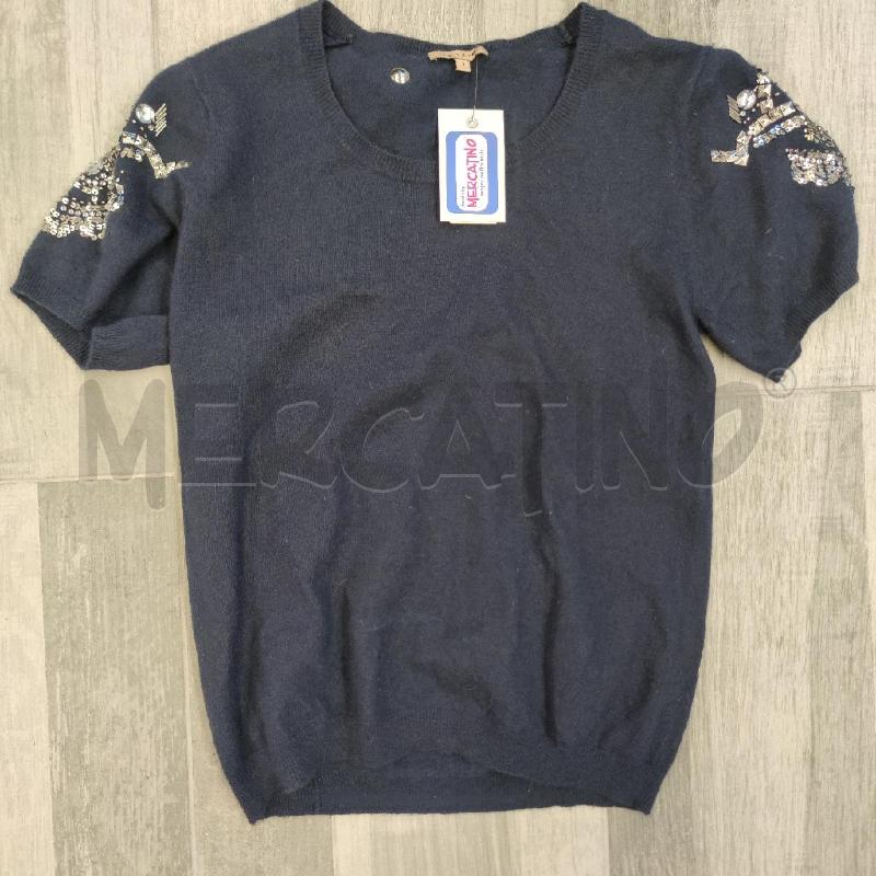 MAGLIONCINO M/M SANDRO BLU PAILLETTES BORCHIE | Mercatino dell'Usato Settimo torinese 1