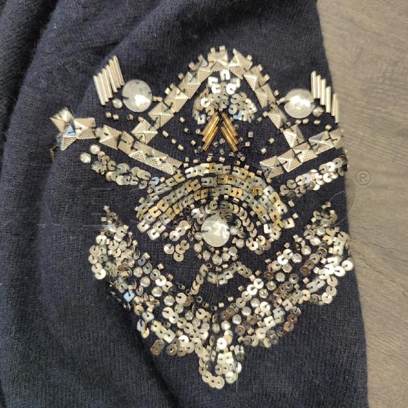 MAGLIONCINO M/M SANDRO BLU PAILLETTES BORCHIE | Mercatino dell'Usato Settimo torinese 4