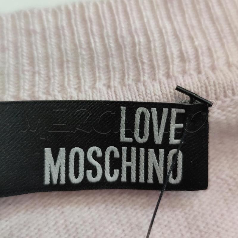MAGLIONE DONNA LOVE MOSCHINO MISTO LANA ROSINO FUNGO AZZURRO | Mercatino dell'Usato Settimo torinese 3
