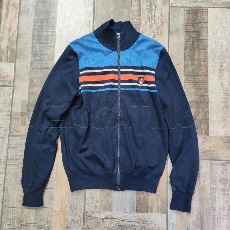 MAGLIONE UOMO CHERVO' SPORT BLU RIGHE CORALLO | Mercatino dell'Usato Settimo torinese 1