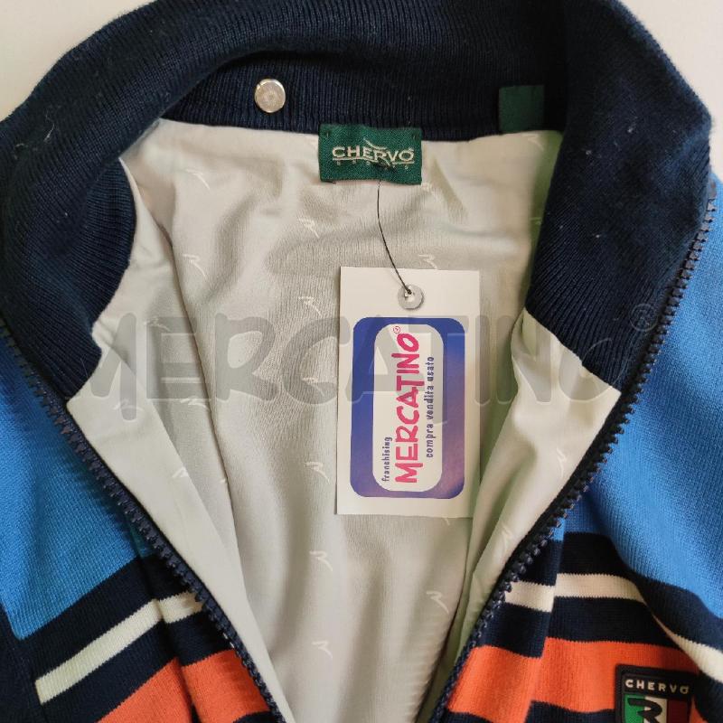 MAGLIONE UOMO CHERVO' SPORT BLU RIGHE CORALLO | Mercatino dell'Usato Settimo torinese 3