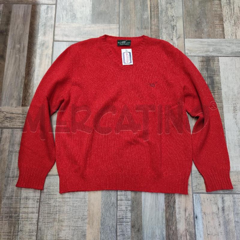 MAGLIONE UOMO HENRY COTTON'S LANA SETA ROSSO | Mercatino dell'Usato Settimo torinese 1