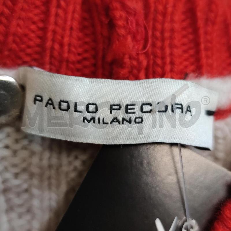 MAGLIONE UOMO PAOLO PECORA BIANCO ROSSO RIGHE | Mercatino dell'Usato Settimo torinese 3