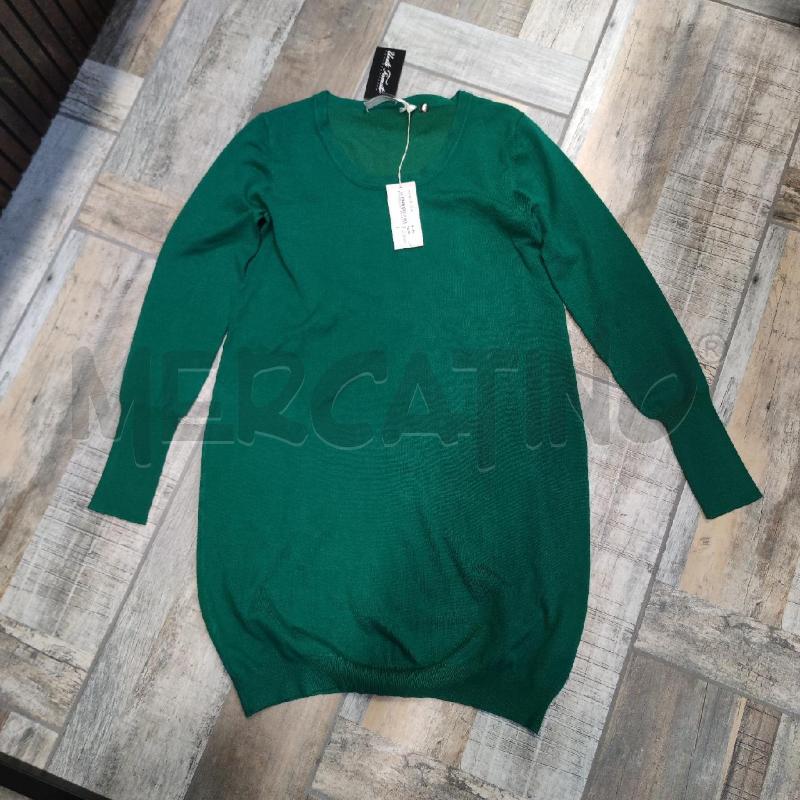 MAXI MAGLIA/VESTITO DONNA VERDE NUOVA MARTINO MIDALI  | Mercatino dell'Usato Settimo torinese 1