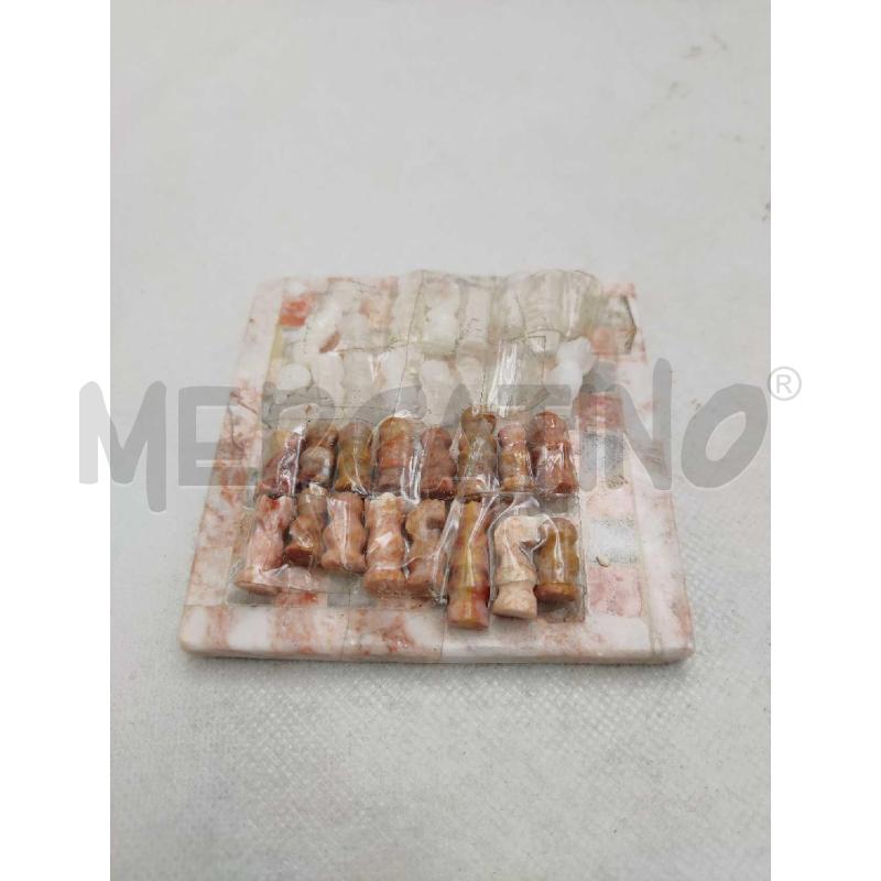 MINI SCACCHIERA IN MARMO BIANCO E ROSA | Mercatino dell'Usato Settimo torinese 1