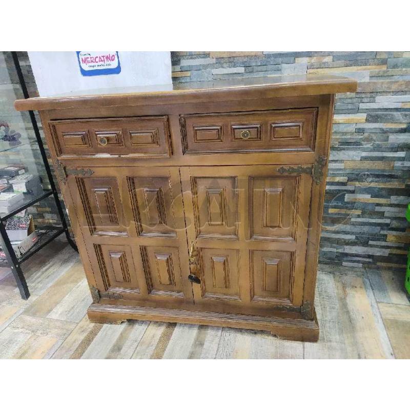 MOBILETTO VECCHIO CON 2 CASSETTI E2 ANTE LEGNO | Mercatino dell'Usato Settimo torinese 1
