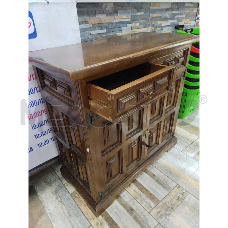 MOBILETTO VECCHIO CON 2 CASSETTI E2 ANTE LEGNO | Mercatino dell'Usato Settimo torinese 3