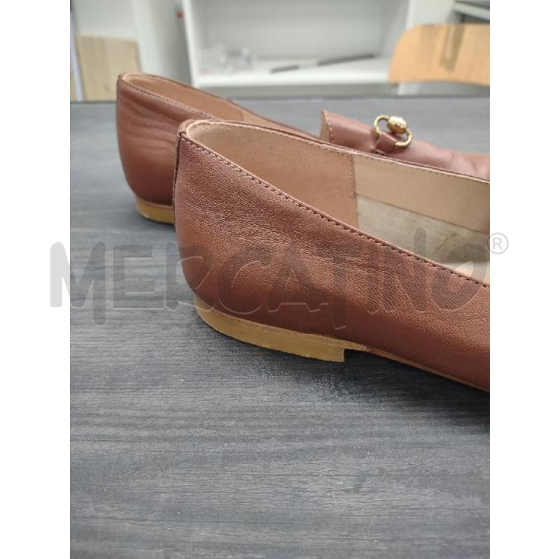 MOCASSINI PELLE DONNA BALLERINA MARRONE  | Mercatino dell'Usato Settimo torinese 3