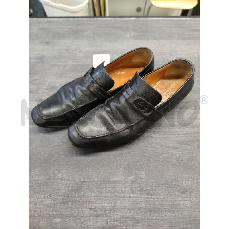 MOCASSINI PELLE UOMO GUCCI NERI PUNTA QUADRATA | Mercatino dell'Usato Settimo torinese 1