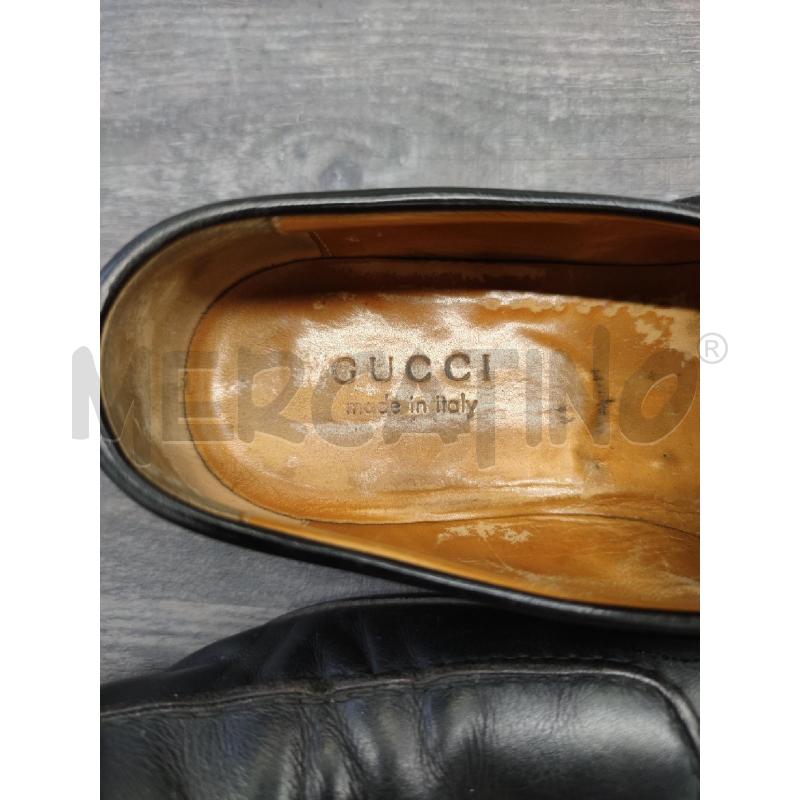 MOCASSINI PELLE UOMO GUCCI NERI PUNTA QUADRATA | Mercatino dell'Usato Settimo torinese 3