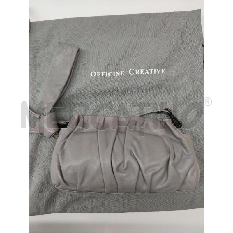OFFICINE CREATIVE CLUTCH BOLINA GRIGIA PELLE BUE | Mercatino dell'Usato Settimo torinese 2