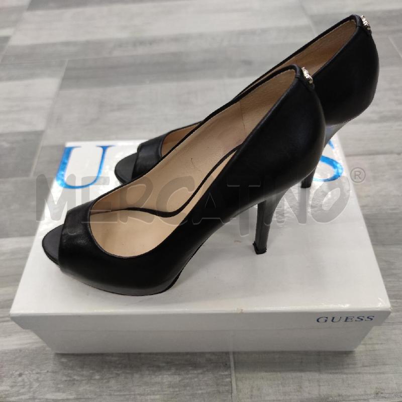 OPEN TOE GUESS NERO PELLE  | Mercatino dell'Usato Settimo torinese 1