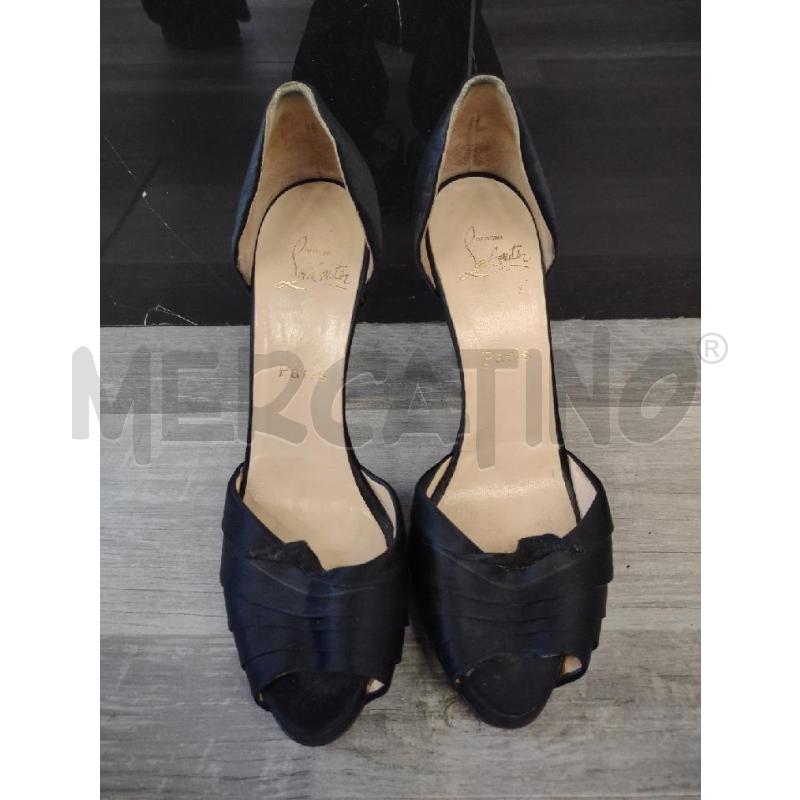 OPEN TOE LOUBOUTIN ARMADILLO RASO NERI | Mercatino dell'Usato Settimo torinese 2